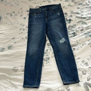 Gap denim size 28 regular true skinny ankle, high-rise jeans